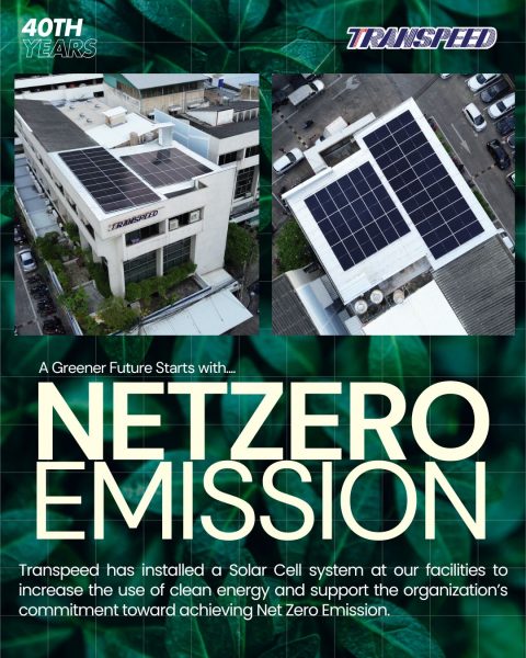 Net Zero Logistics solar panels at Transpeed facilities in Thailand